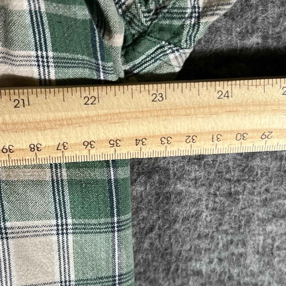 Browning Green Plaid Button Down Short Sleeve 100%‎ Cotton Super Naturals Mens L